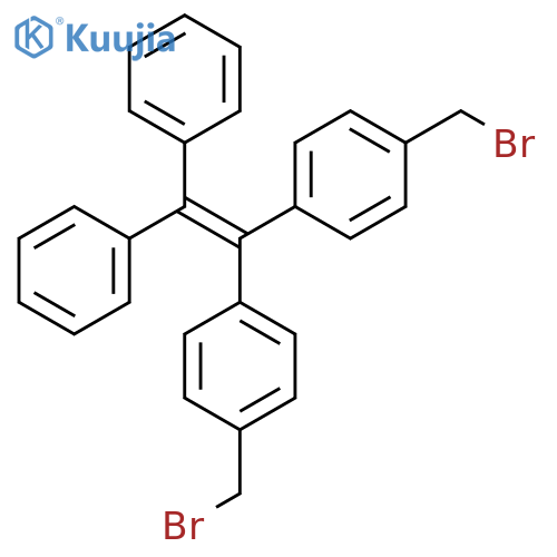4,4'-(2,2-Diphenylethene-1,1-diyl)bis((bromomethyl)benzene) structure