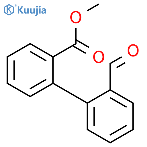 [1,1'-Biphenyl]-2-carboxylicacid, 2'-formyl-, methyl ester structure