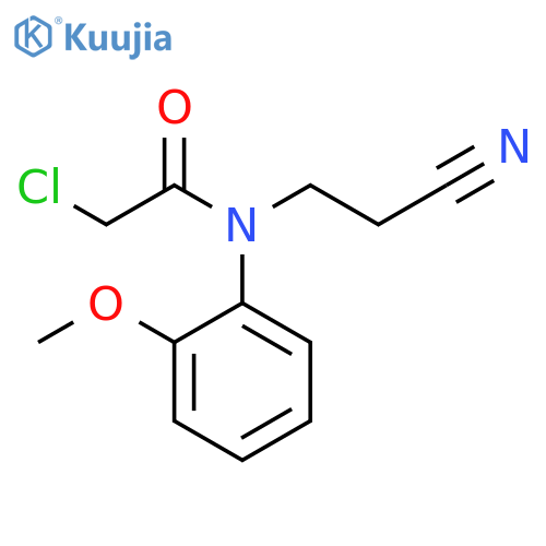 2-chloro-N-(2-cyanoethyl)-N-(2-methoxyphenyl)acetamide structure