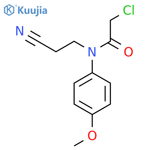 Acetamide, 2-chloro-N-(2-cyanoethyl)-N-(4-methoxyphenyl)- structure