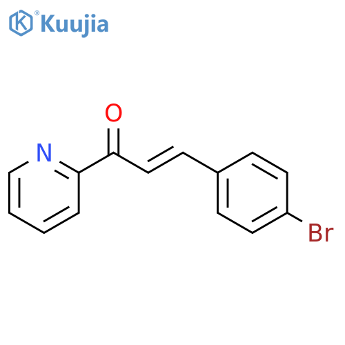 2-Propen-1-one, 3-(4-bromophenyl)-1-(2-pyridinyl)-, (2E)- structure