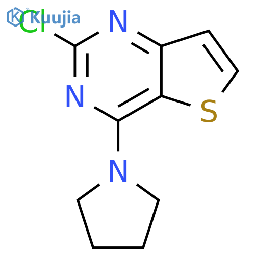Thieno[3,2-d]pyrimidine, 2-chloro-4-(1-pyrrolidinyl)- structure