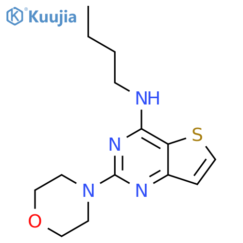 N-butyl-2-(4-morpholinyl)thieno[3,2-d]pyrimidin-4-amine structure