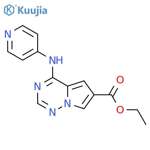 Ethyl 4-(pyridin-4-ylamino)pyrrolo[2,1-f][1,2,4]triazine-6-carboxylate structure