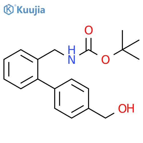 Carbamic acid, N-[[4'-(hydroxymethyl)[1,1'-biphenyl]-2-yl]methyl]-, 1,1-dimethylethyl ester structure