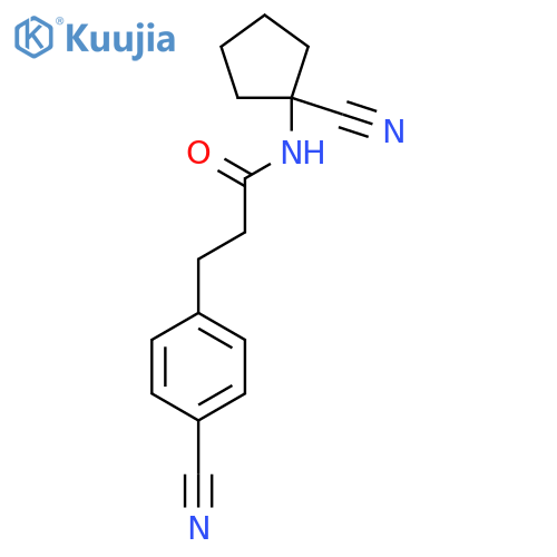 N-(1-cyanocyclopentyl)-3-(4-cyanophenyl)propanamide structure