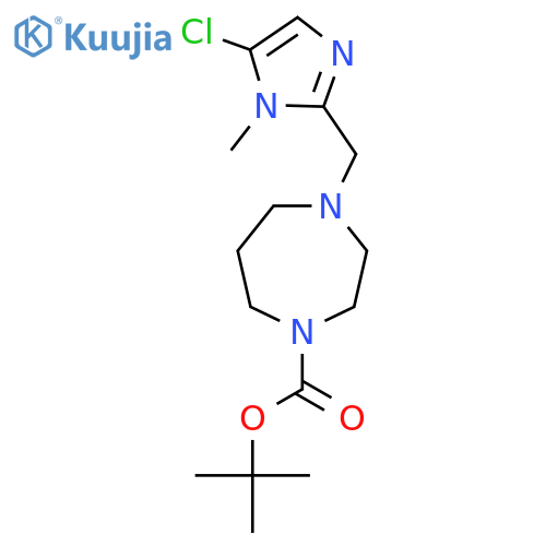 tert-butyl 4-(5-chloro-1-methyl-1H-imidazol-2-yl)methyl-1,4-diazepane-1-carboxylate structure
