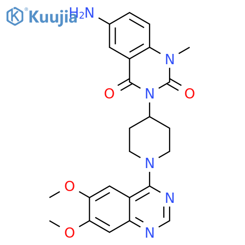 2,4(1H,3H)-Quinazolinedione,6-amino-3-[1-(6,7-dimethoxy-4-quinazolinyl)-4-piperidinyl]-1-methyl- structure