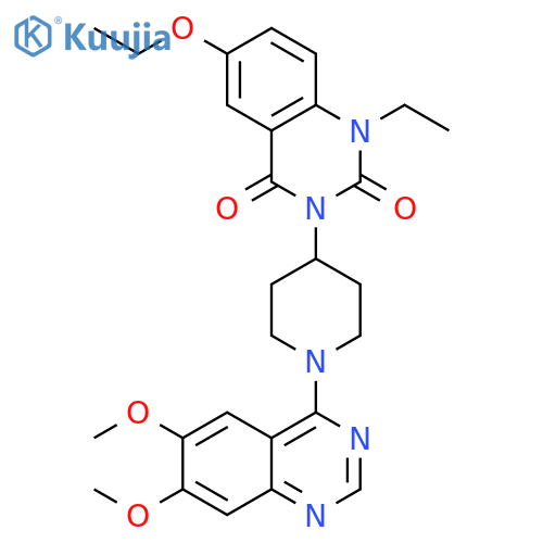 2,4(1H,3H)-Quinazolinedione,3-[1-(6,7-dimethoxy-4-quinazolinyl)-4-piperidinyl]-6-ethoxy-1-ethyl- structure