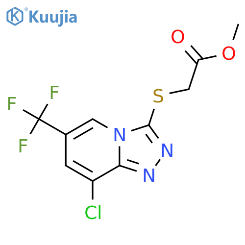 Methyl 2-((8-chloro-6-(trifluoromethyl)-1,2,4triazolo4,3-apyridin-3-yl)thio)acetate structure