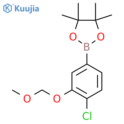 2-4-chloro-3-(methoxymethoxy)phenyl-4,4,5,5-tetramethyl-1,3,2-dioxaborolane structure