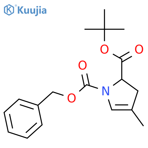 1H-Pyrrole-1,2-dicarboxylic acid, 2,3-dihydro-4-methyl-, 2-(1,1-dimethylethyl) 1-(phenylmethyl) ester, (2S)- structure