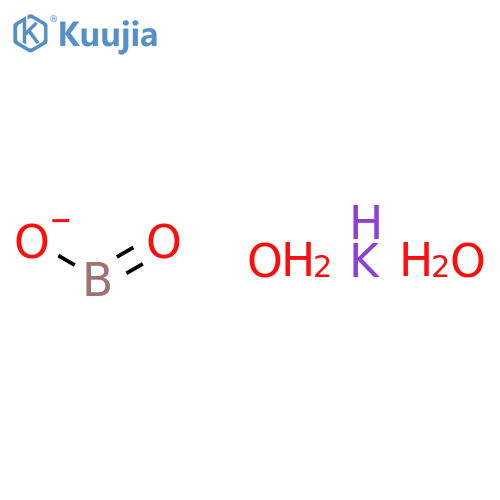 potassium metaborate 4/3-water structure