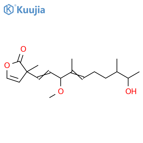 2(3H)-Furanone,3-(9-hydroxy-3-methoxy-4,8-dimethyl-1,4-decadienyl)-3-methyl- (9CI) structure
