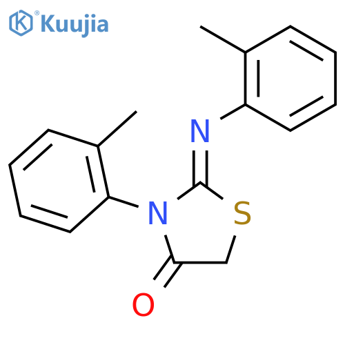 4-Thiazolidinone,3-(2-methylphenyl)-2-[(2-methylphenyl)imino]- structure