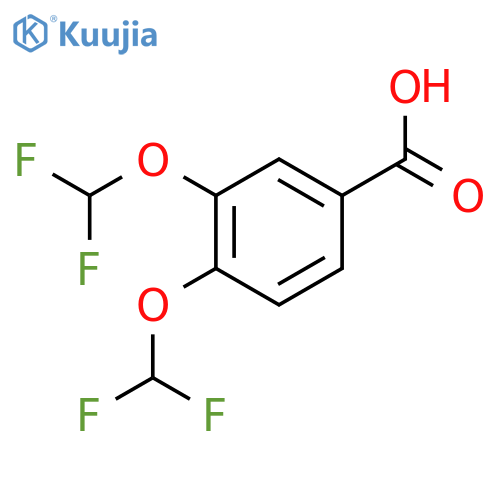 3,4-Bis(difluoromethoxy)benzoic Acid structure