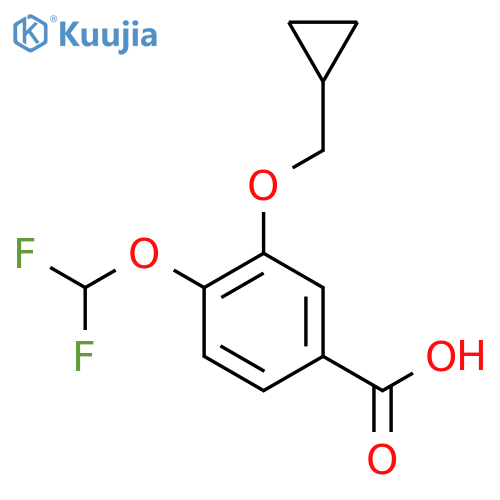 3-(Cyclopropylmethoxy)-4-(difluoromethoxy)benzoic Acid structure