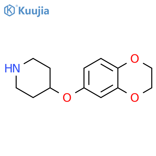 4-(2,3-dihydro-1,4-benzodioxin-6-yloxy)piperidine structure