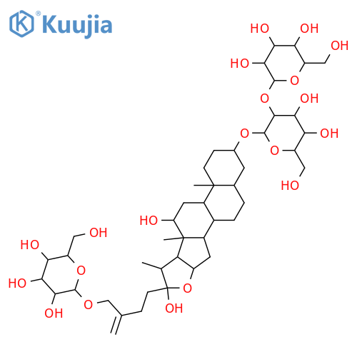 β-D-Galactopyranoside, (3β,5β,12β)-27-(β-D-glucopyranosyloxy)-12,22-dihydroxyfurost-25-en-3-yl 2-O-β-D-glucopyranosyl- structure