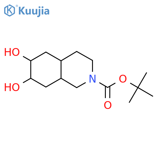 (4AS,8aR)-tert-Butyl 6,7-dihydroxyoctahydro-isoquinoline-2(1H)-carboxylate structure