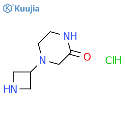 4-(Azetidin-3-yl)piperazin-2-one hydrochloride structure