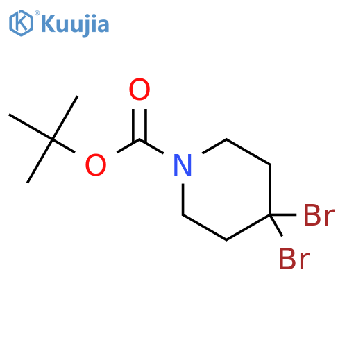 tert-butyl 4,4-dibromopiperidine-1-carboxylate structure