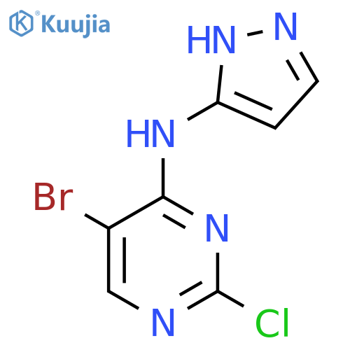 5-Bromo-2-chloro-N-(1H-pyrazol-3-yl)pyrimidin-4-amine structure
