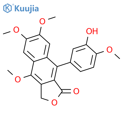 2,7'-Cyclo-3',4,4',5,7-pentahydroxy-8,8'-ligna-7,7'-dien-9',9-olide; 4,4',5,7-Tetra-Me ether structure