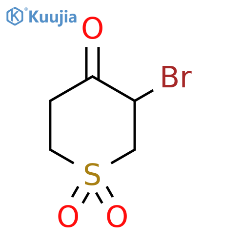 3-Bromodihydro-2H-thiopyran-4(3H)-one 1,1-dioxide structure