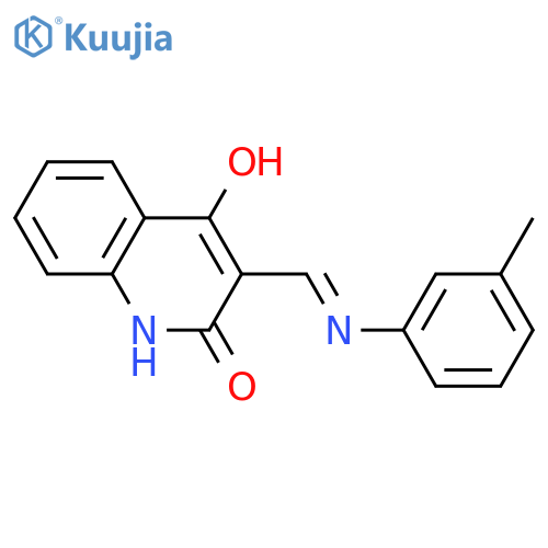 2(1H)-Quinolinone, 4-hydroxy-3-[[(3-methylphenyl)imino]methyl]- structure
