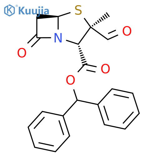benzhydryl (2S,3R,5R)-3-formyl-3-methyl-7-oxo-4-thia-1-azabicyclo[3.2.0]heptane-2-carboxylate structure