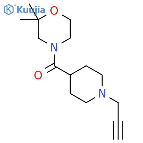 2,2-Dimethyl-4-[1-(prop-2-yn-1-yl)piperidine-4-carbonyl]morpholine structure
