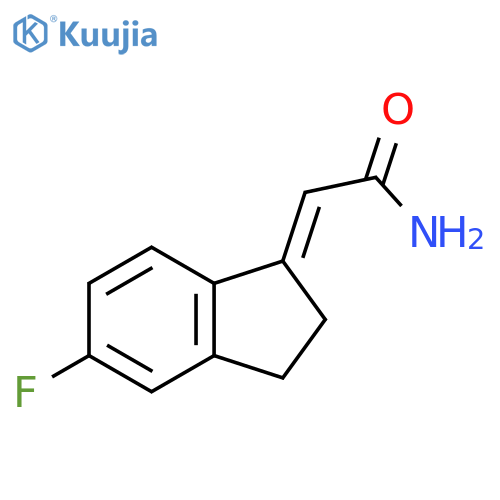 Acetamide, 2-(5-fluoro-2,3-dihydro-1H-inden-1-ylidene)-, (2E)- structure