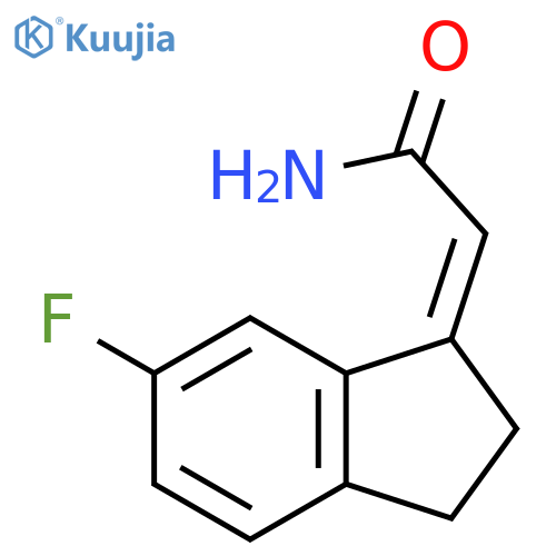 Acetamide, 2-(6-fluoro-2,3-dihydro-1H-inden-1-ylidene)-, (2Z)- structure