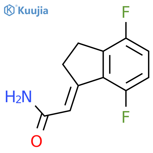 Acetamide, 2-(4,7-difluoro-2,3-dihydro-1H-inden-1-ylidene)-, (2E)- structure