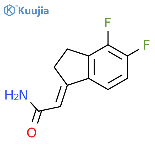 Acetamide, 2-(4,5-difluoro-2,3-dihydro-1H-inden-1-ylidene)-, (2E)- structure