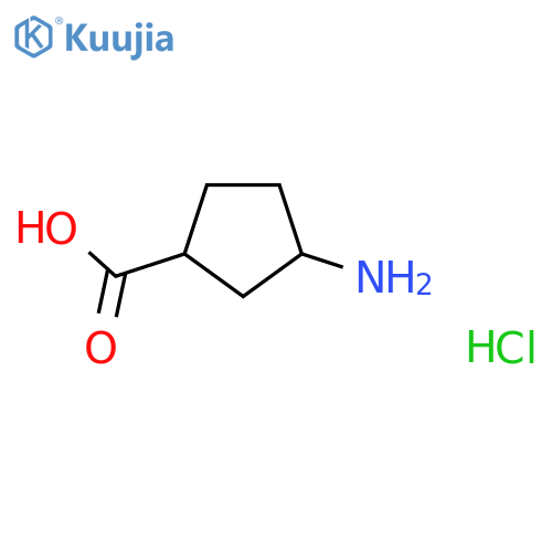 (1R,3R)-3-aminocyclopentanecarboxylic acid;hydrochloride structure