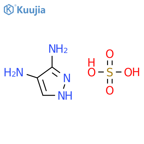 1H-pyrazole-3,4-diamine;sulfuric acid structure