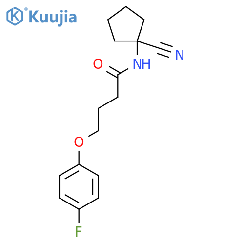 N-(1-cyanocyclopentyl)-4-(4-fluorophenoxy)butanamide structure