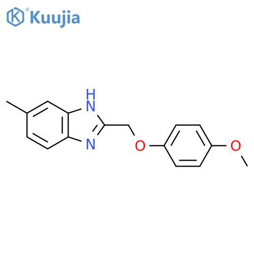 2-(4-methoxyphenoxy)methyl-5-methyl-1H-1,3-benzodiazole structure