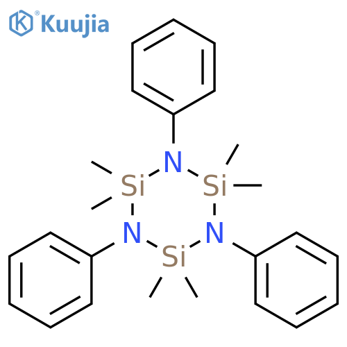 1,3,5-Triaza-2,4,6-trisilacyclohexane,2,2,4,4,6,6-hexamethyl-1,3,5-triphenyl- structure