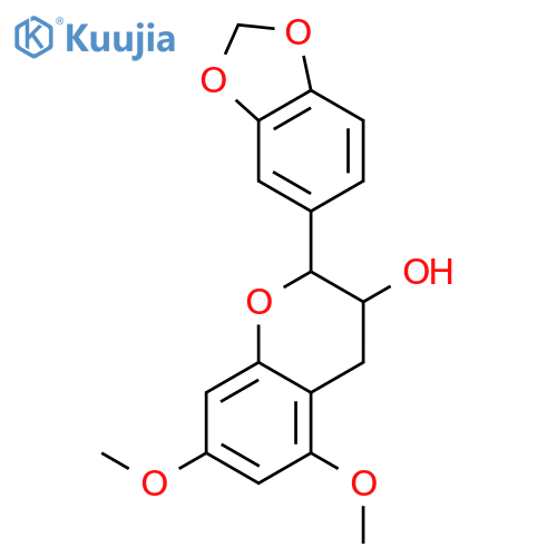 (2R,3R)-2-(Benzo[d][1,3]dioxol-5-yl)-5,7-dimethoxychroman-3-ol structure
