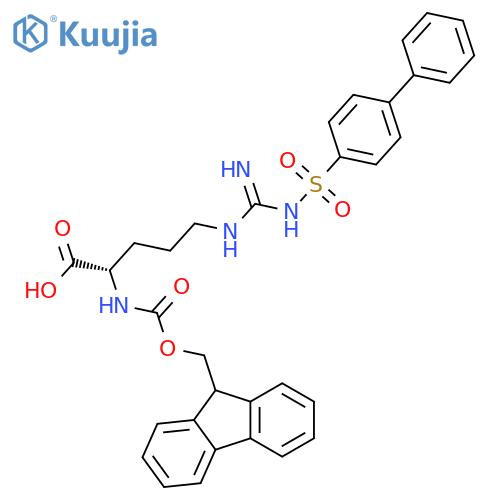 Nα-9-fluorenylmethyloxycarbonyl-NG-biphenyl-4-sulphonyl-L-arginine structure