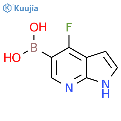 {4-Fluoro-1H-pyrrolo[2,3-b]pyridin-5-yl}boronic acid structure
