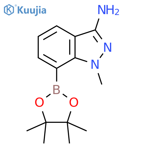 1-methyl-7-(4,4,5,5-tetramethyl-1,3,2-dioxaborolan-2-yl)indazol-3-amine structure