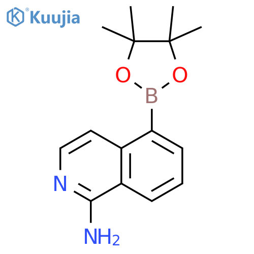 5-(4,4,5,5-tetramethyl-1,3,2-dioxaborolan-2-yl)isoquinolin-1-amine structure