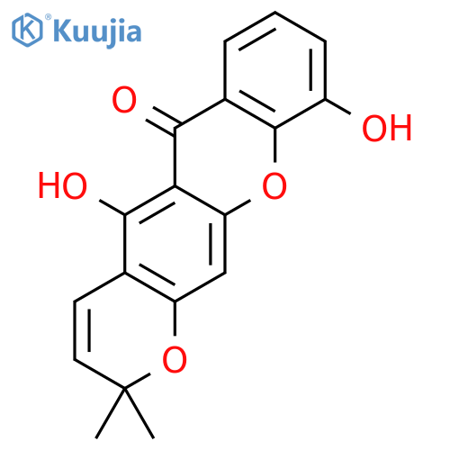 2H,6H-Pyrano[3,2-b]xanthen-6-one,5,10-dihydroxy-2,2-dimethyl- structure