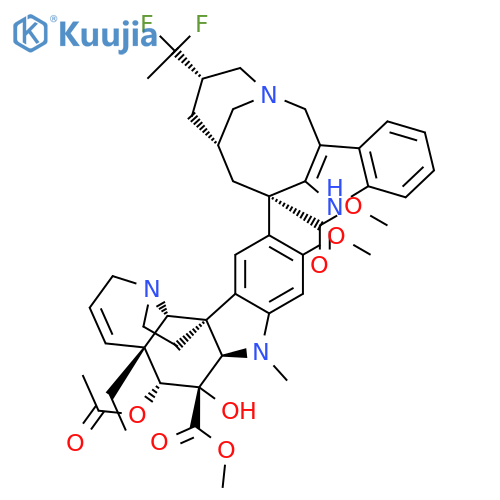 methyl (1R,9R,10S,11R,12R,19R)-11-(acetyloxy)-4-(12S,14S,16R)-16-(1,1-difluoroethyl)-12-(methoxycarbonyl)-1,10-diazatetracyclo12.3.1.0^{3,11}.0^{4,9}octadeca-3(11),4,6,8-tetraen-12-yl-12-ethyl-10-hydroxy-5-methoxy-8-methyl-8,16-diazapentacyclo10.6.1.0^{1,9}.0^{2,7}.0^{16,19}nonadeca-2,4,6,13-tetraene-10-carboxylate structure