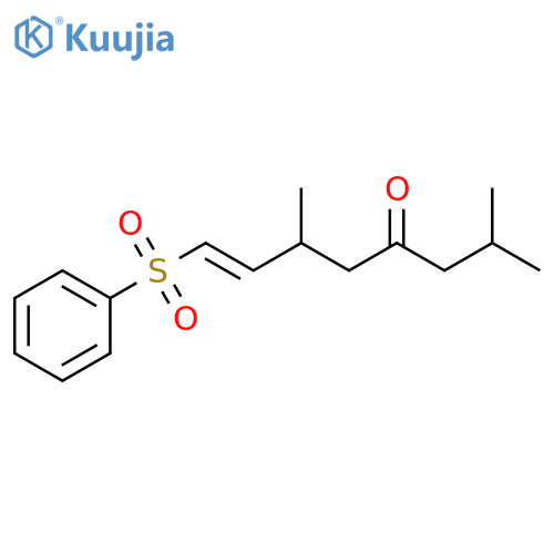 7-Octen-4-one, 2,6-dimethyl-8-(phenylsulfonyl)-, (6R,7E)- structure