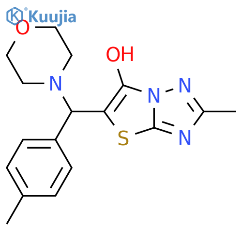 2-methyl-5-(4-methylphenyl)(morpholin-4-yl)methyl-1,2,4triazolo3,2-b1,3thiazol-6-ol structure